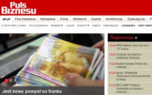 Polské banky mají svůj plán převodu hypoték ve francích na zloté. Repro: Puls Biznesu