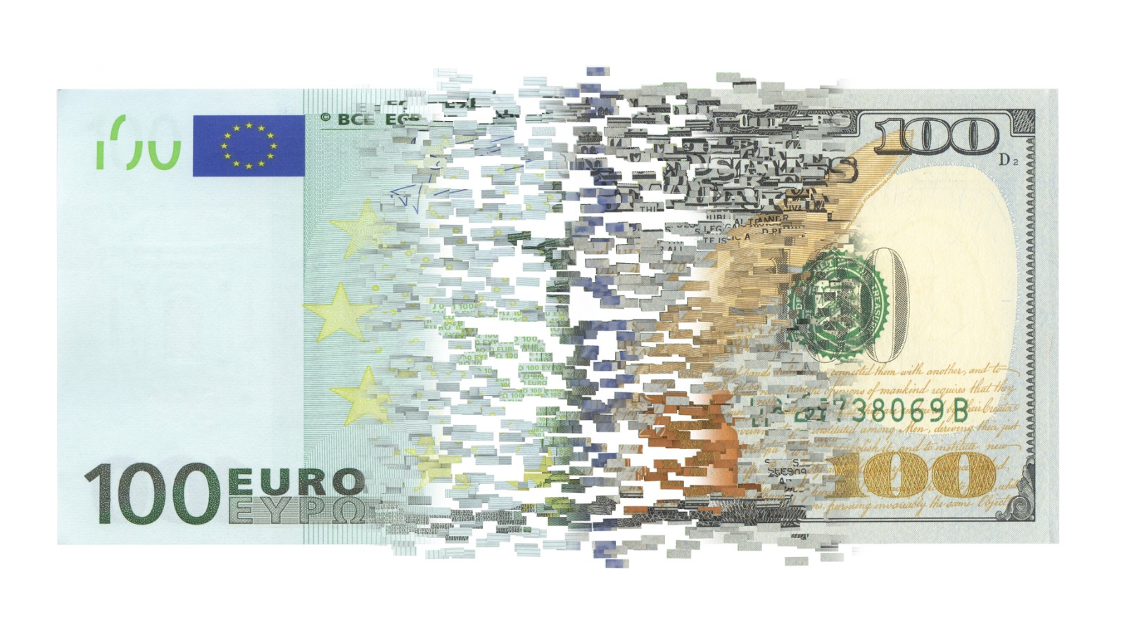 euro, dolar