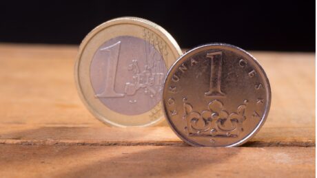 euro, koruna
