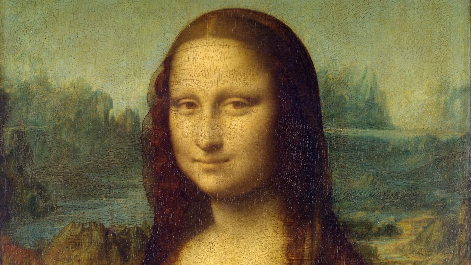 Francouzský král František I. obraz od Leonarda da Vinciho koupil kolem roku 1520 za 4 000 zlatých dukátů. Autor: Leonardo da Vinci – Cropped and relevelled from File:Mona Lisa, by Leonardo da Vinci, from C2RMF.jpg. Originally C2RMF: Galerie de tableaux en très haute définition: image page, Volné dílo, https://commons.wikimedia.org/w/index.php?curid=15442524