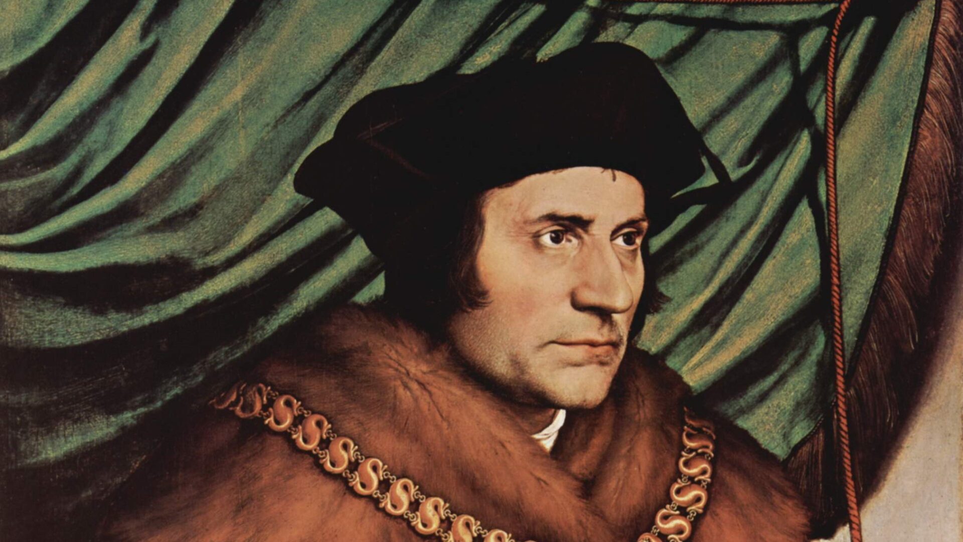 Kancléř anglického krále Jindřicha VIII. sir Thomas More před pěti sty lety prohlásil, že užitná hodnota zlata je zanedbatelná a je pouze odrazem lidské hrabivosti. Mýlil se. Zdroj ilustrace: Hans Holbein mladší – The Yorck Project (2002) 10.000 Meisterwerke der Malerei (DVD-ROM), distributed by DIRECTMEDIA Publishing GmbH. ISBN: 3936122202., Volné dílo, https://commons.wikimedia.org/w/index.php?curid=152982