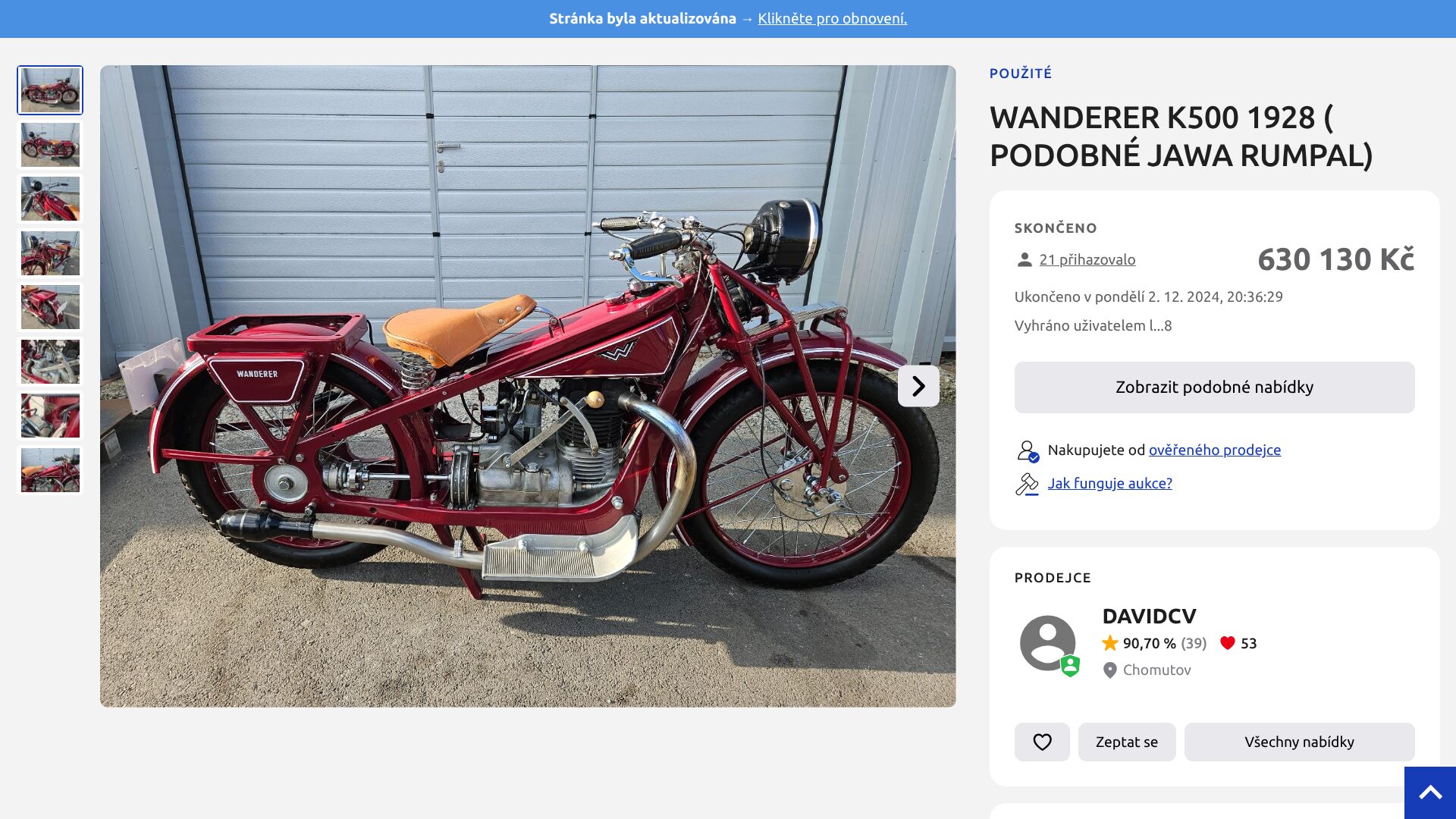 Wanderer K500 z roku 1928.