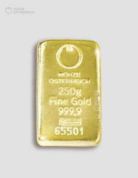 Münze Österreich zlatý slitek 250 g