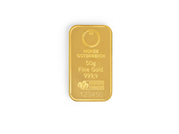 Münze Österreich zlatý slitek 50 g